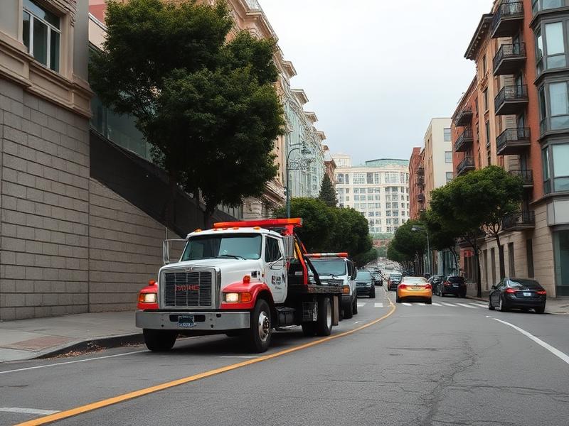Tow Truck Near Mountain View Shoreline
